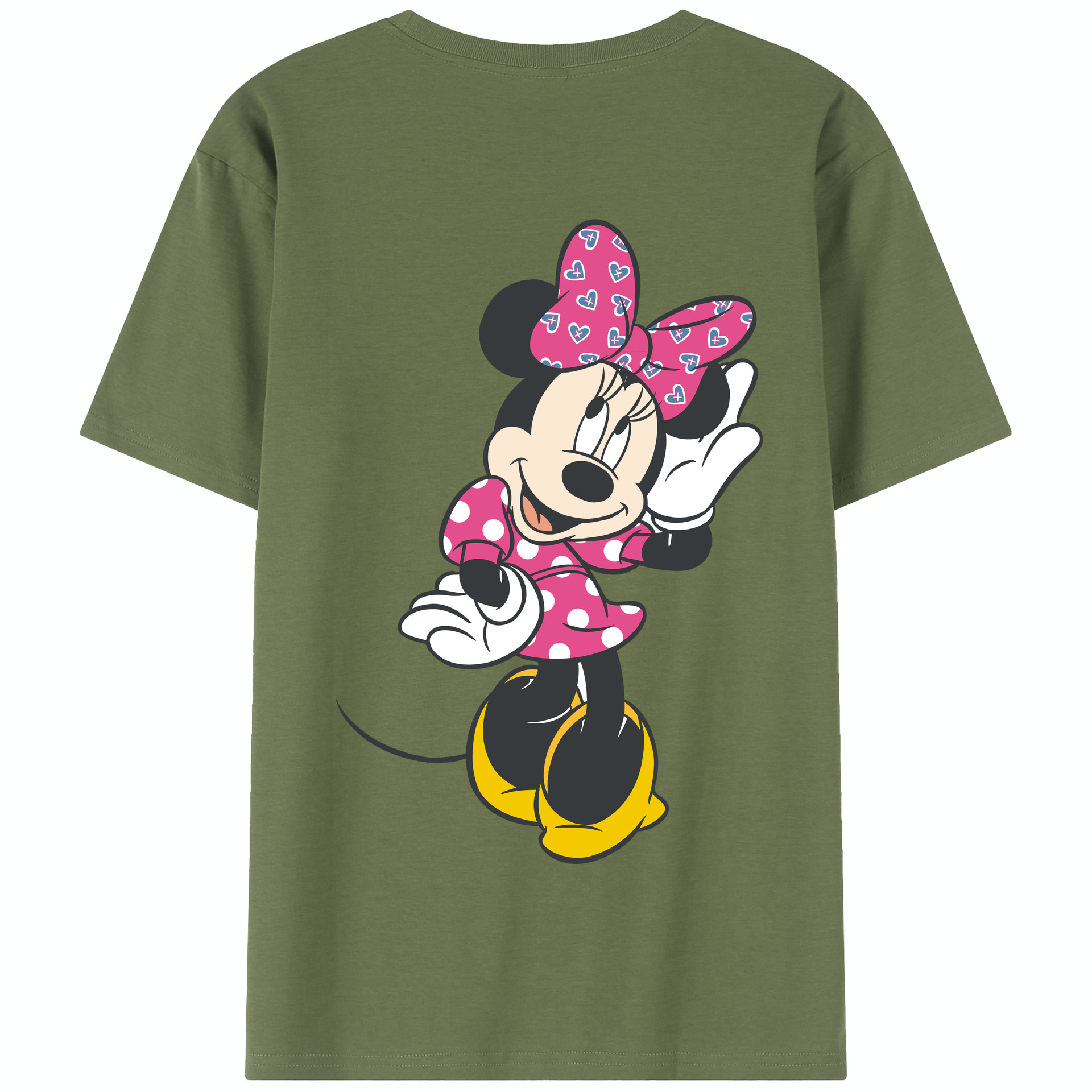（画像用） ミッキーマウス Mickey Mouse 綿100％半袖Tシャツ（背面プリント）